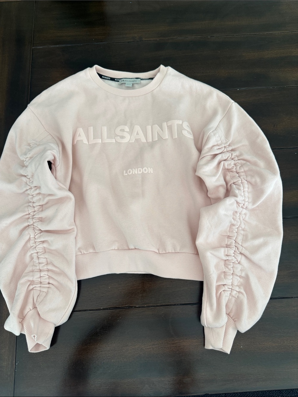 NWOT All Saints Light Pink Crewneck